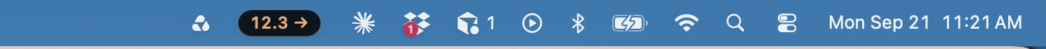 Nightscout Follow glucose indicator in the Mac menu bar